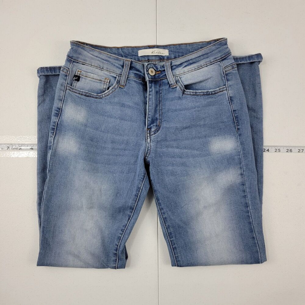 Kancan mid rise skinny slim jeans blue denim 5/26 womens‎ 3598